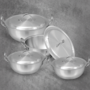 SG 8 Pcs Set Essentials Woks - Aluminum Finish