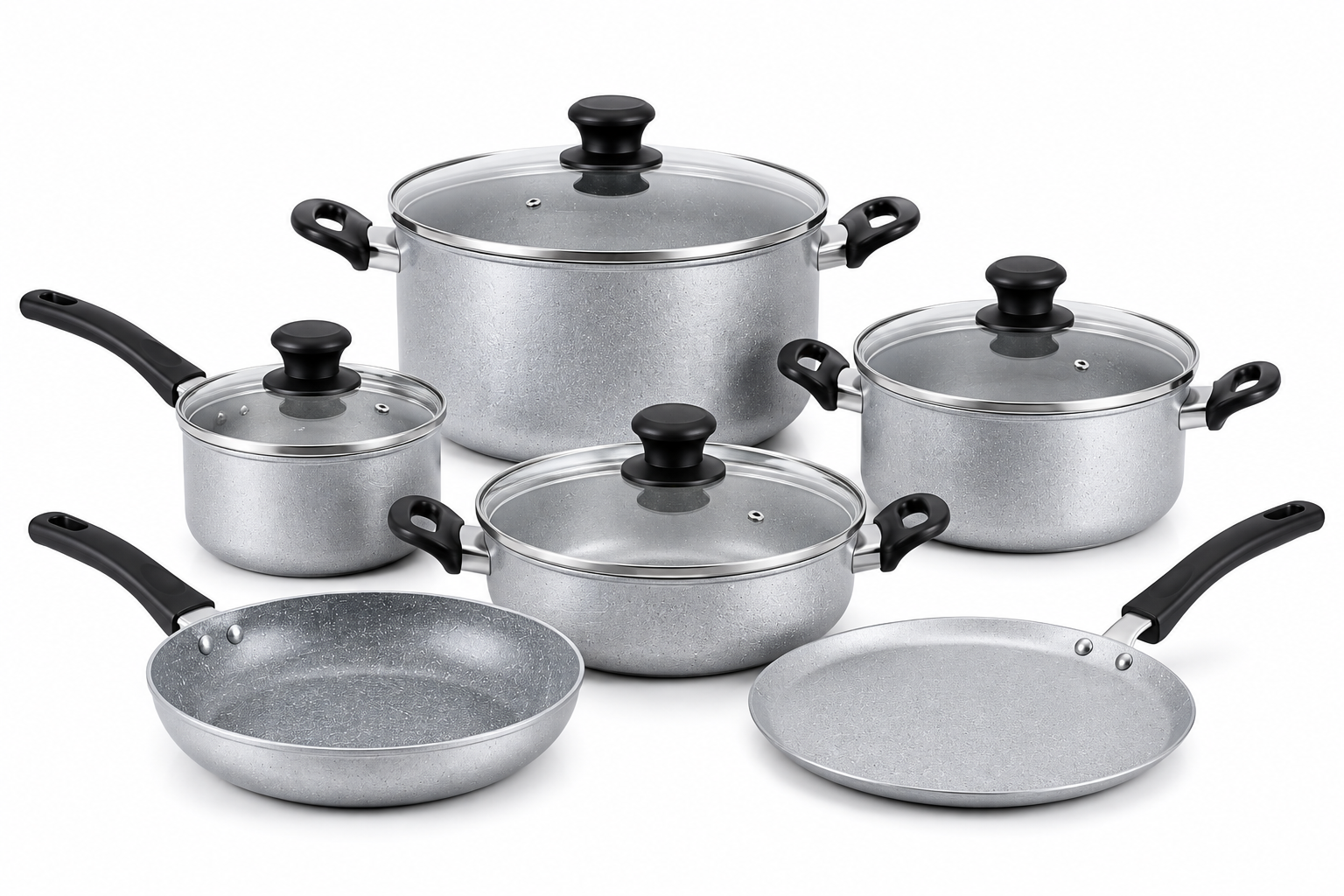 Home aluminum finish cookware